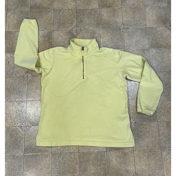 Columbia Women’s XL Yellow 1/4 Zip Pullover Sweatshirt 100% Cotton Casual Wear - Picture 3 of 8